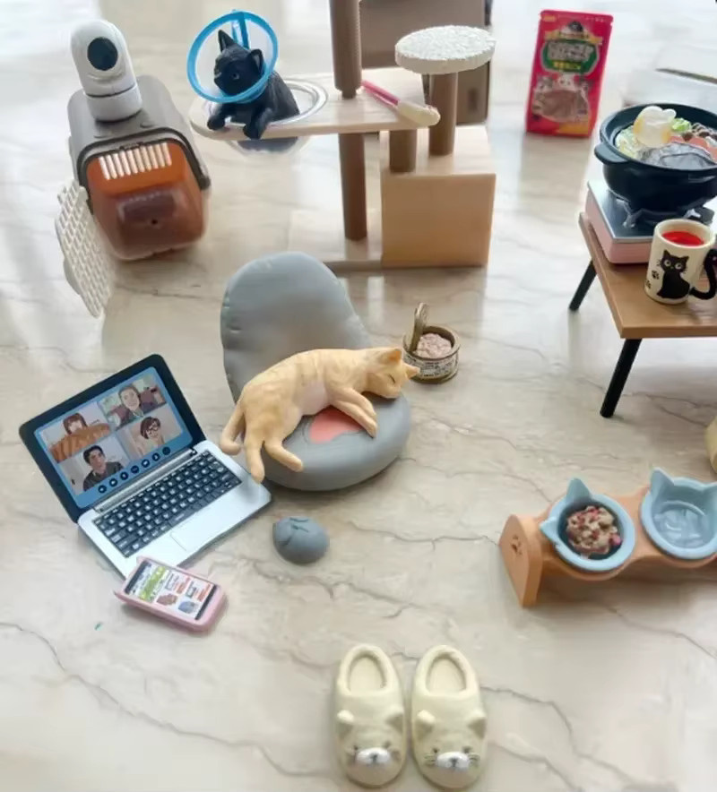 Bandai Katzen-Tägliches-Leben Miniatur-Puppenhaus-Dekorationsset, Actionfigur, Set / Bundle - Bild 5