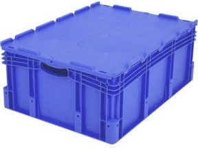 Bito Eurostapelbehälter XL mit Deckel XLD86321, Blau, B/T/H: 80 x 60 x 33,8 cm - Bild 1