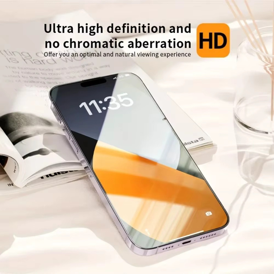 2 Stück ultraklare Displayschutzfolie aus gehärtetem Glas mit 9H Härte für Apple iPhone 17 16 15 14 13 12 11 Pro Max Plus und 17 Air in Transparent - Bild 2