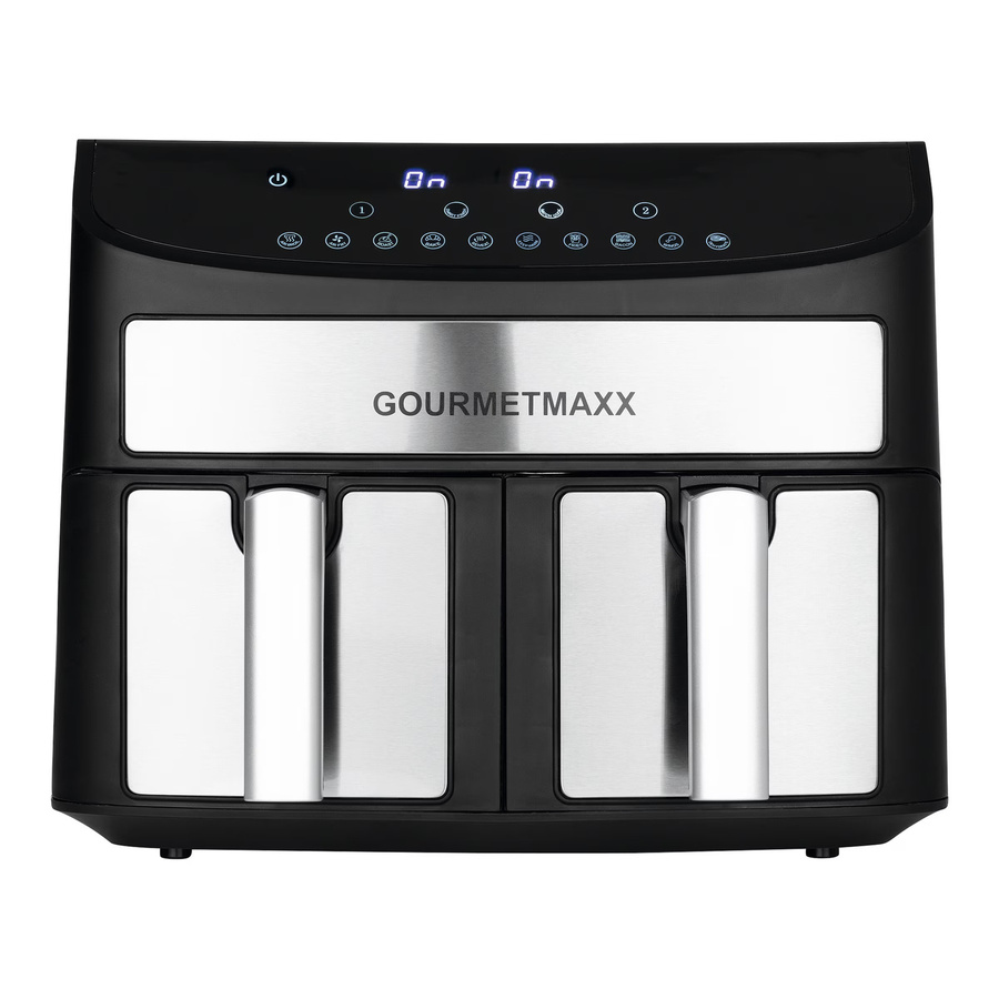 GOURMETmaxx Doppelkammer-Heißluftfritteuse mit 7l Fassungsvermögen, 2400 W, Schwarz - Bild 3