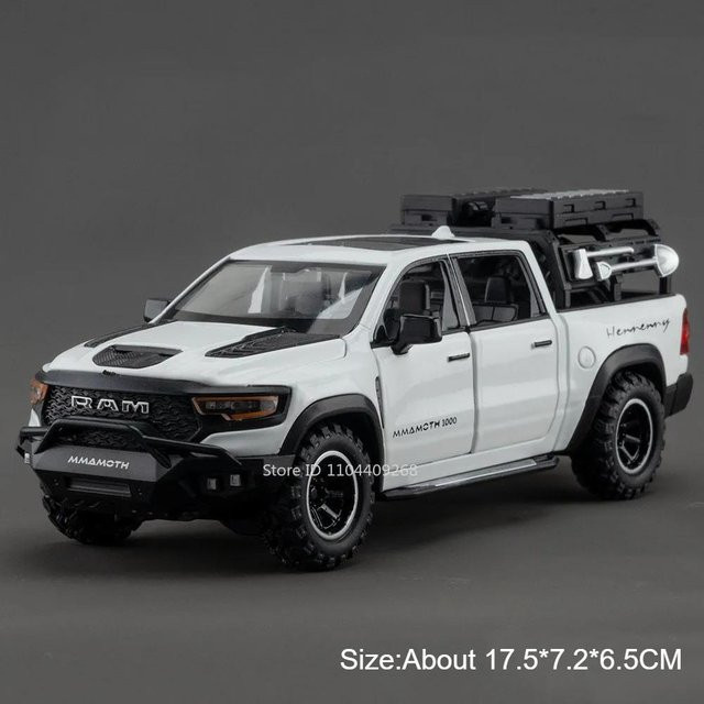 Linyi toy car Hilux Ram Mammoth Modellauto, 1:32, Geländewagen Pickup, mit Licht und Sound, ab 14 Jahren - Bild 1