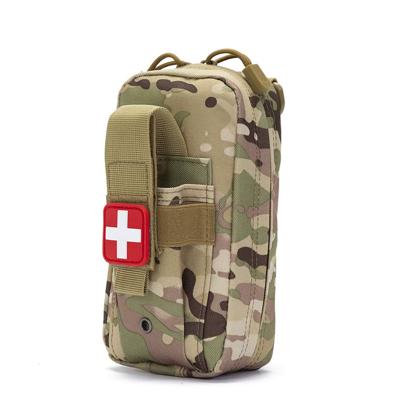 Taktische EMT Erste-Hilfe-Tasche von QHSPE in Schwarz und Grün mit Tourniquet, Schere und Verband für Notfälle und IFAK-Trauma-Einsätze - Bild 3