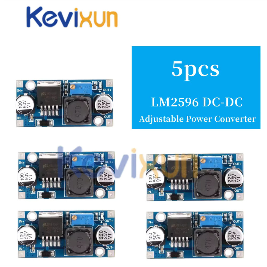 LM2596 DC-DC Buck Converter Spannungsregler Step Down Modul Blau, Einstellbares Netzteil 3,2V-46V zu 1,25V-35V - Bild 2