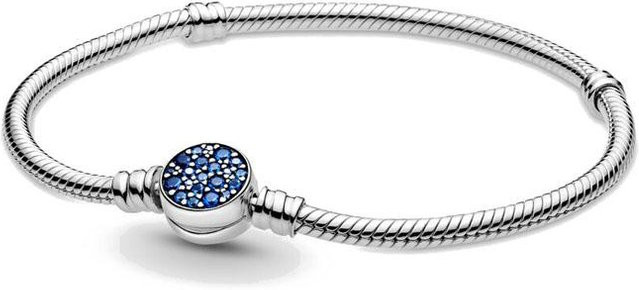 Aura Living Schlangenkette 925 Silber, Zirkonia, 17 cm, Unisex - Bild 1