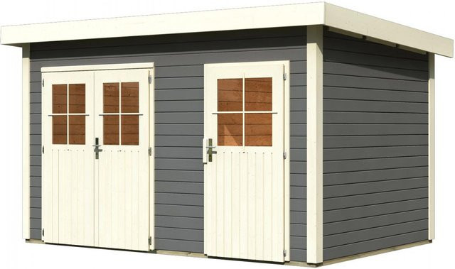 Gartenhaus TINTRUP in Terragrau mit 28 mm Wandstärke, B: 364 cm, T: 244 cm - Bild 1