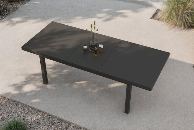 OUTFLEXX Premium Ausziehtisch für Garten und Terrasse aus Aluminium und Sicherheitsglas in Anthrazit/Grau, B/T: 180 bis 240 x 100 cm - Bild 1