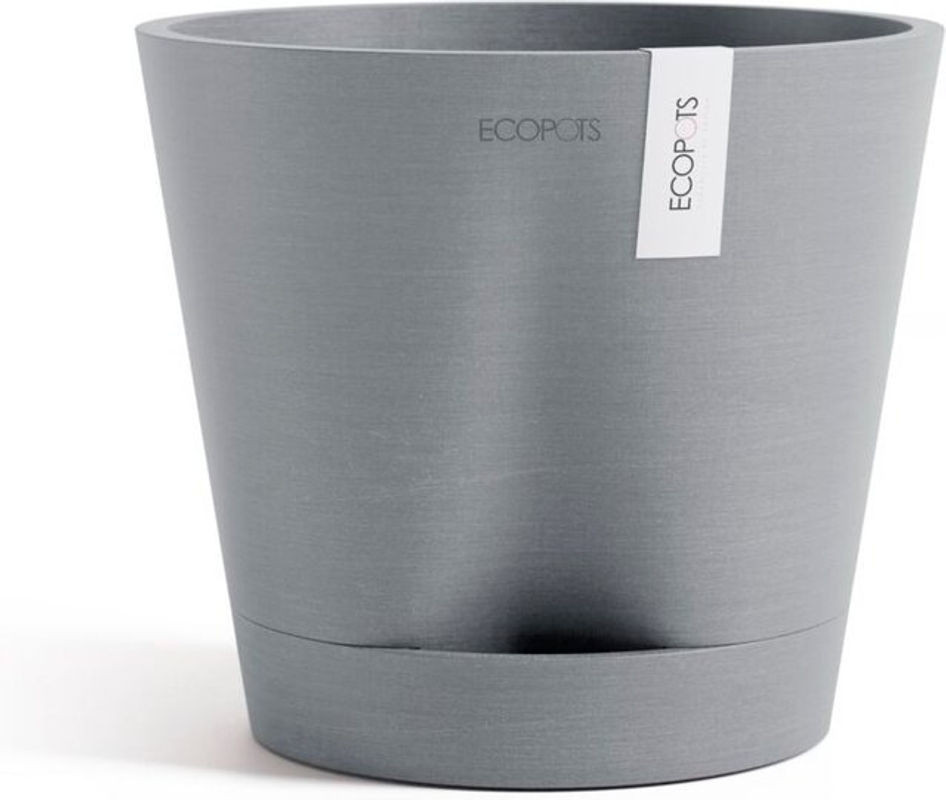 Ecopots Venice 2 20 Blumentopf aus Kunststoff in Taupe Meliert Grau, Rund, B: 20,1 cm, H: 17,7 cm - Bild 1