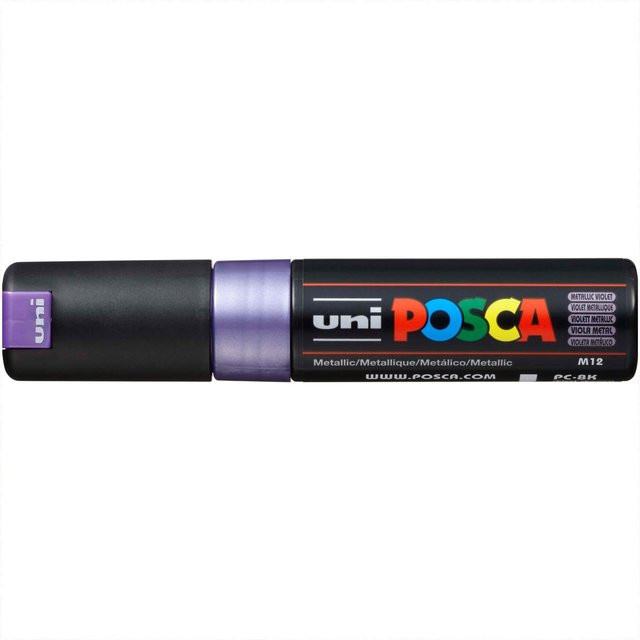 uni POSCA-Marker PC-8K mit Keilspitze in Violett-Metallic - Bild 1