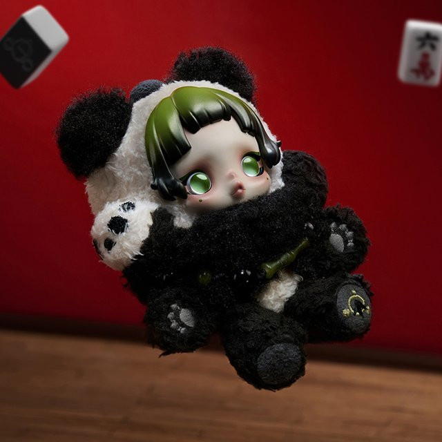 POP MART SKULLPANDA Lazy Panda Plüschpuppenanhänger - Bild 1