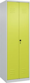 C+P PSA Doppel-Spind Classic PLUS mit 2 Abteilen, Stahl, grau/grün, H x B x T: 185 x 60 x 50 cm - Bild 1
