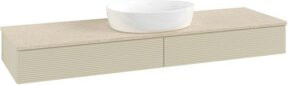 V&B Waschtischunterschrank Antao mit Frontstruktur in Grau lackiert, B/T: 160 x 50 cm - Bild 1