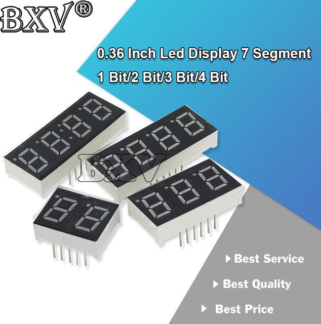 BXV 5er-Set 7-Segment LED-Anzeige 4,3 Zoll rot gemeinsame Kathode oder Anode digitale Ziffernröhre - Bild 1
