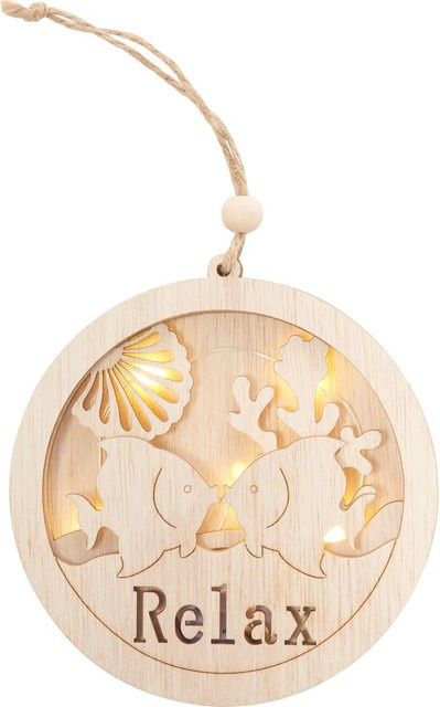 VBS Maritimer Anhänger Relax Fische in Beige aus MDF Holz - Bild 1