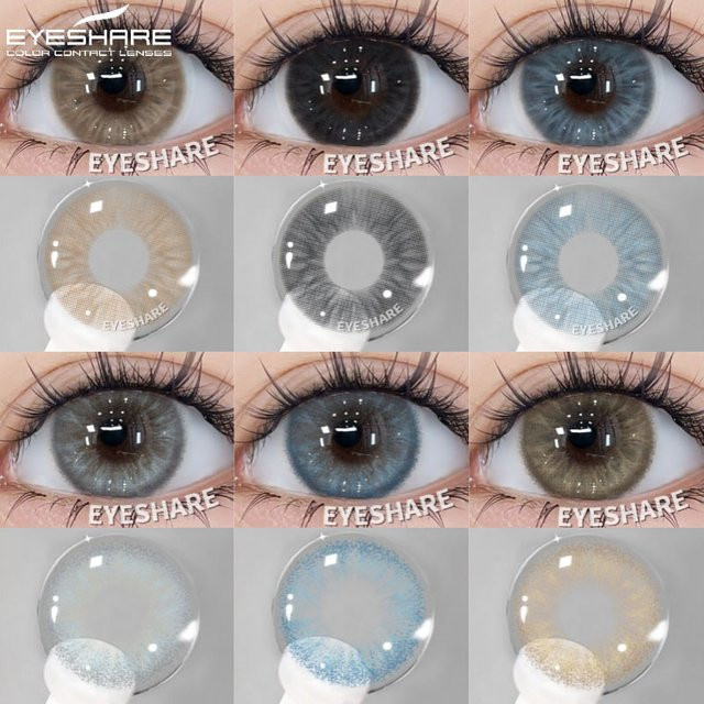 EYESHARE Schwarze Kontaktlinsen, 1 Paar, Unisex - Bild 1
