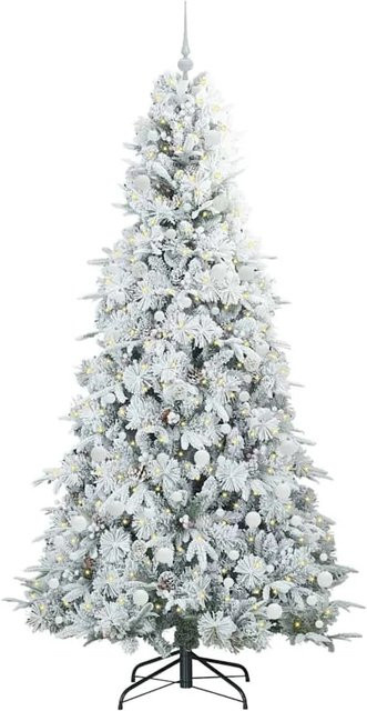 vidaXL Künstlicher Weihnachtsbaum Grün, 240 cm Höhe, Klappbares Design aus PE und PVC - Bild 1