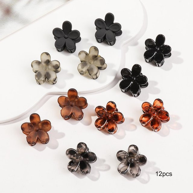 YULIN Haarklammern Mini-Blumen, Damen, 12er Pack - Bild 1