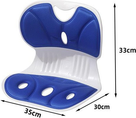 Cozyoutfit Ergonomisches Orthopädisches All-in-One Kissen für Rückenlehne und Gesäß aus Memory Foam in Blau, B/T/H: 35 x 33 x 30 cm - Bild 1