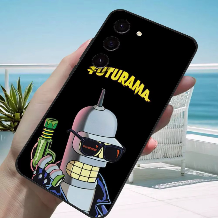 Handyhülle Bender Futurama Soft Cover für Samsung Galaxy S21 S22 S23 S24 S25 Ultra FE Plus 5G A52S in Schwarz - Bild 2