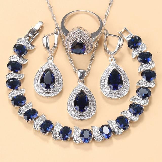 YIRAN Jewelry Schmuckset Kupfer, Mehrfarbig, Zirkonia, Damen - Bild 1
