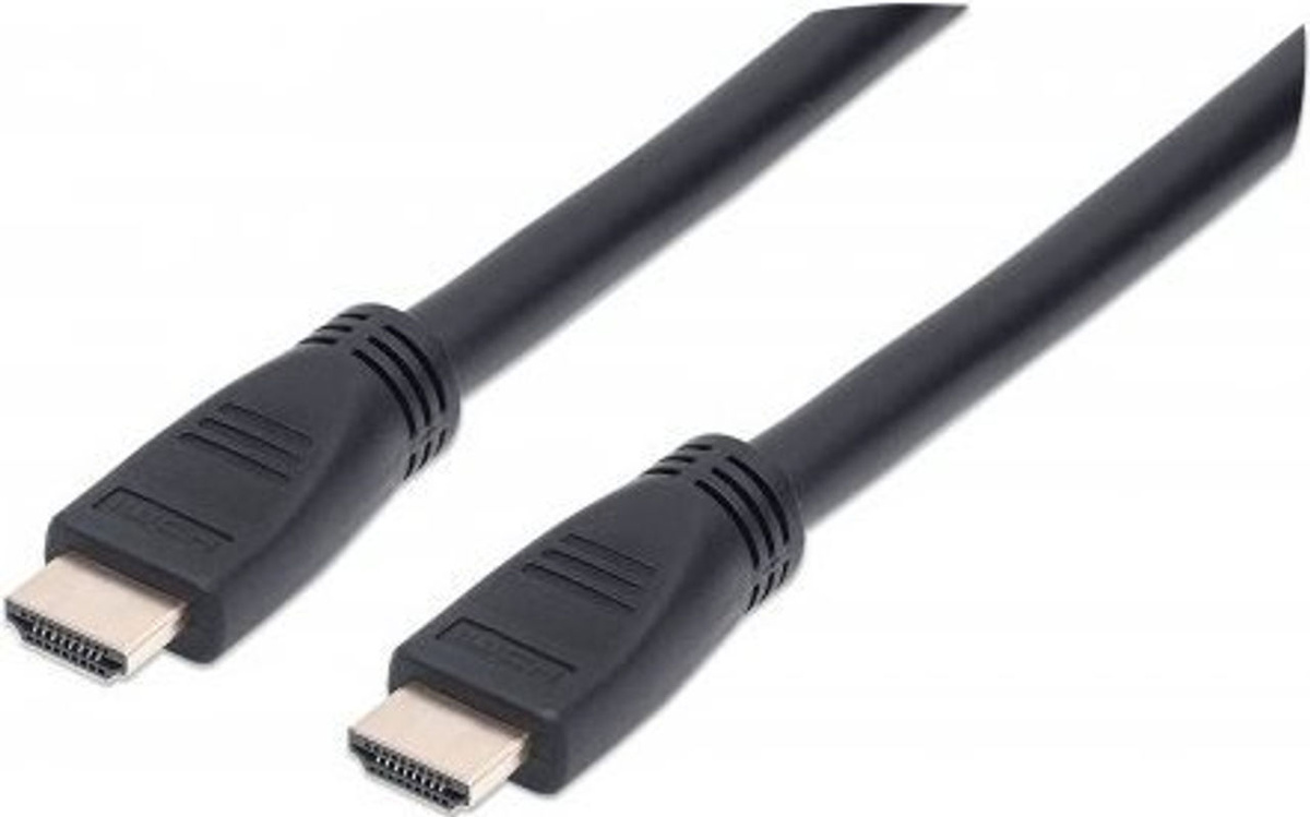 Manhattan HDMI High Speed Kabel mit Ethernet, 4K UHD Unterstützung, Schwarz, Länge: 10,0 m - Bild 2