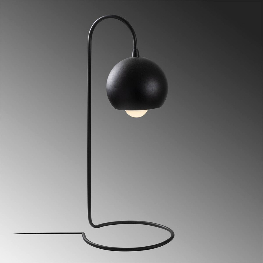 Opviq Tischleuchte aus Metall in Schwarz mit E27 Fassung, B/T/H: 23 x 14 x 56 cm - Bild 2