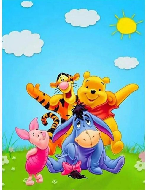 Disney Winnie Puuh und Freunde Diamantmalerei, Bastelartikel, 20x30cm - Bild 1
