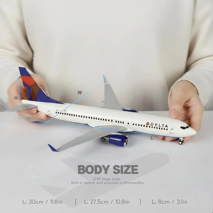 ZOCO Delta B737, Flugzeugmodell-Bausatz, Maßstab 1:240 - Bild 2
