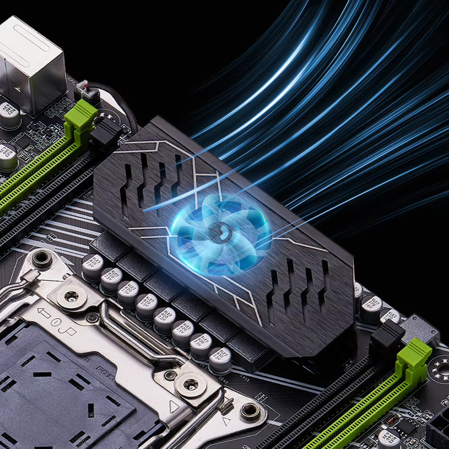 QIYIDA X99 Motherboard-Set mit Xeon E5 2680 V4 Prozessor, 32GB DDR4 3200MHz RAM, ATX, Schwarz - Bild 3
