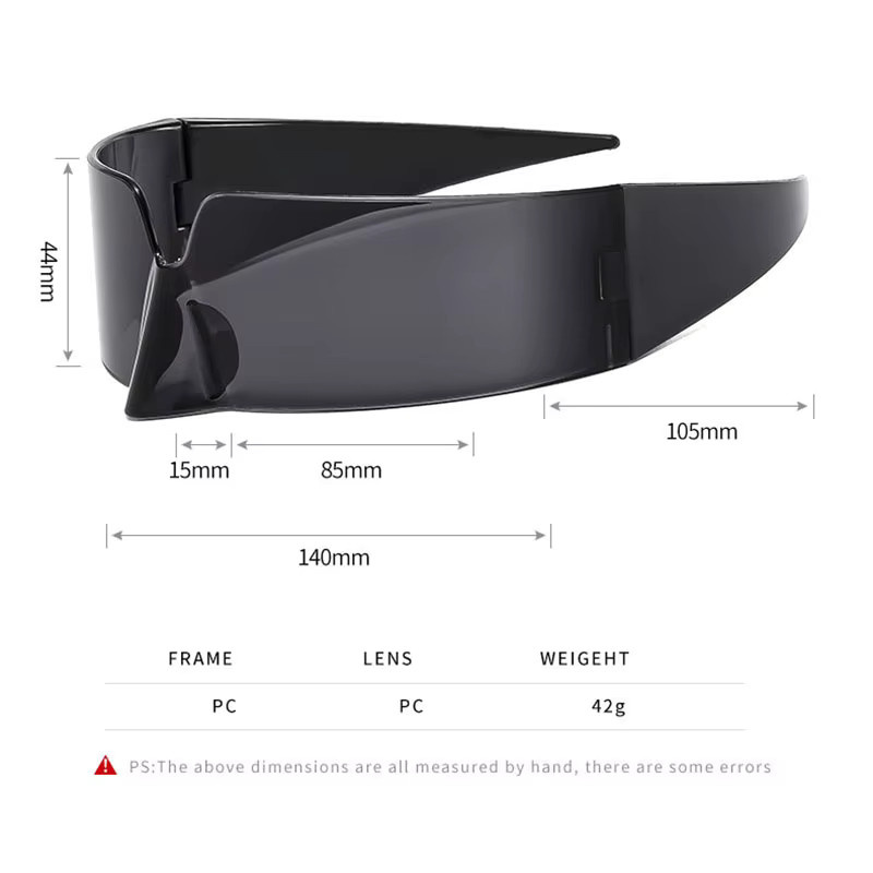 TOYEARN Sonnenbrille, randlos, Unisex, Kunststoff, wrap - Bild 5