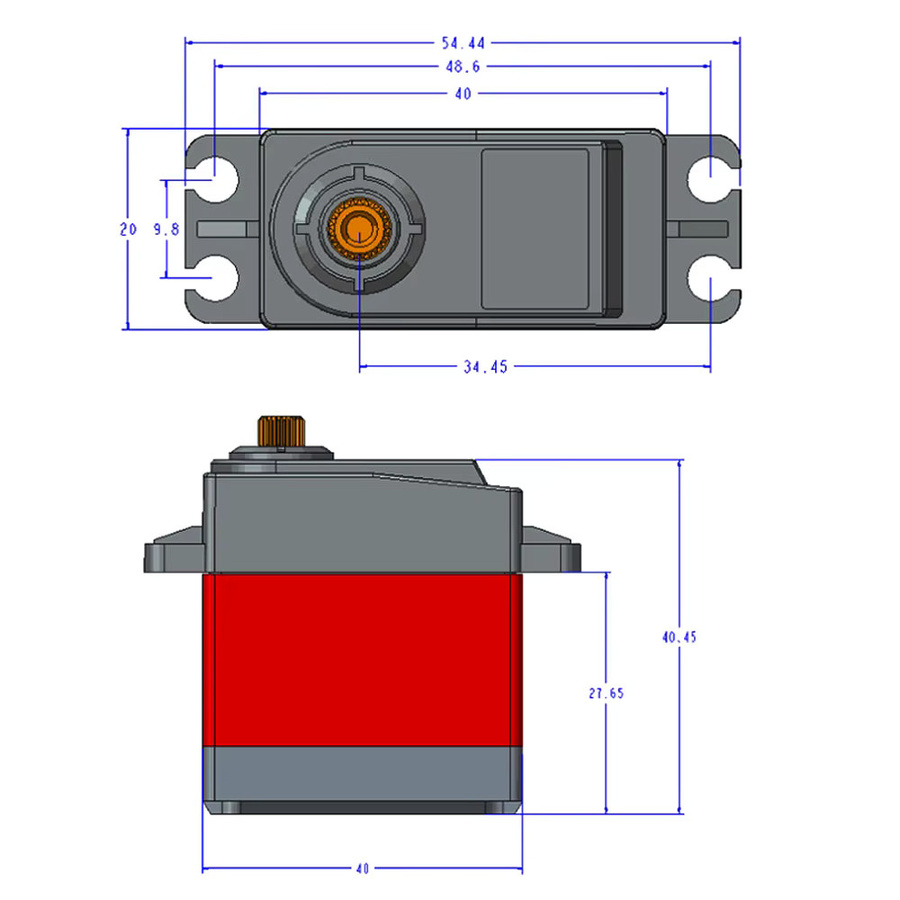 stemedu TD-8120MG Digital Servo, Wasserdicht, Metallgetriebe, für RC Auto Modellfahrzeug Spielzeug - Bild 5