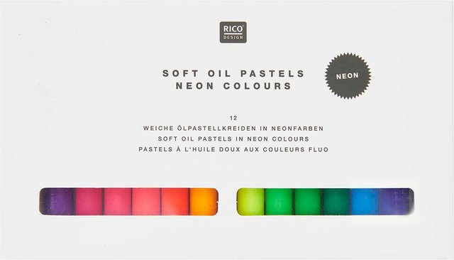 Rico Design Ölpastellkreide Neon in 12 Farben Multicolor - Bild 1