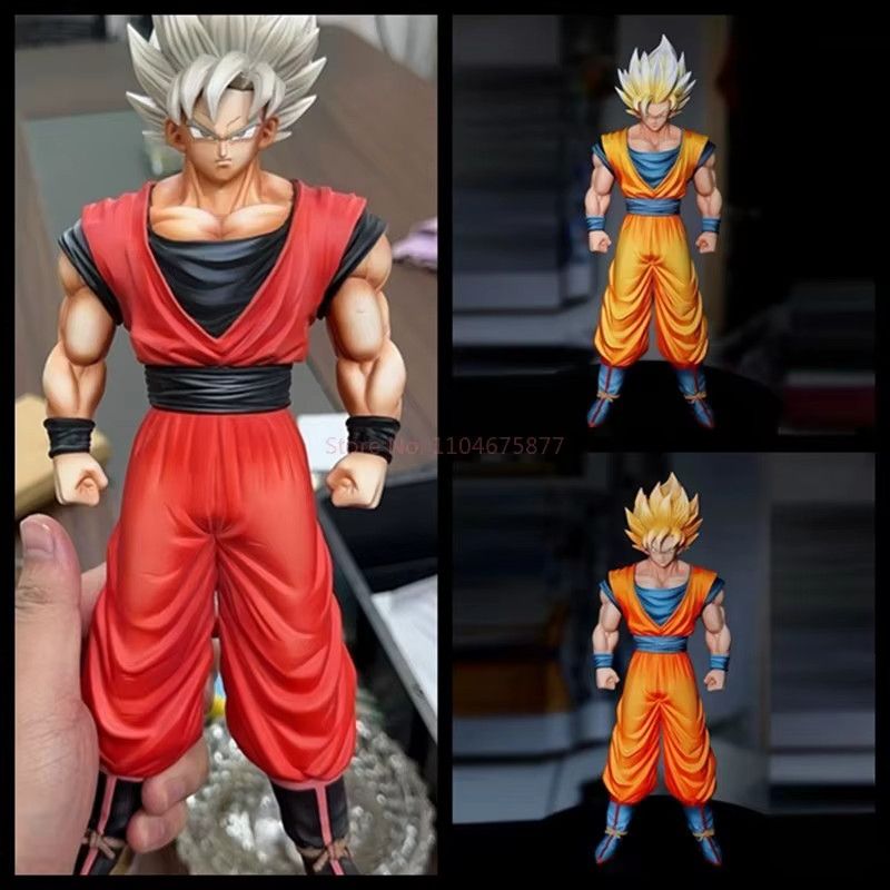 Bandai Wukong Anime Figur Doppelköpfige Schnitzerei Handheld Ornament Höhe: 32 cm - Bild 4