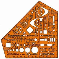 Schneider STANDARDGRAPH Zeichenschablone Elektro in Orange und Transparent aus Kunststoff - Bild 1