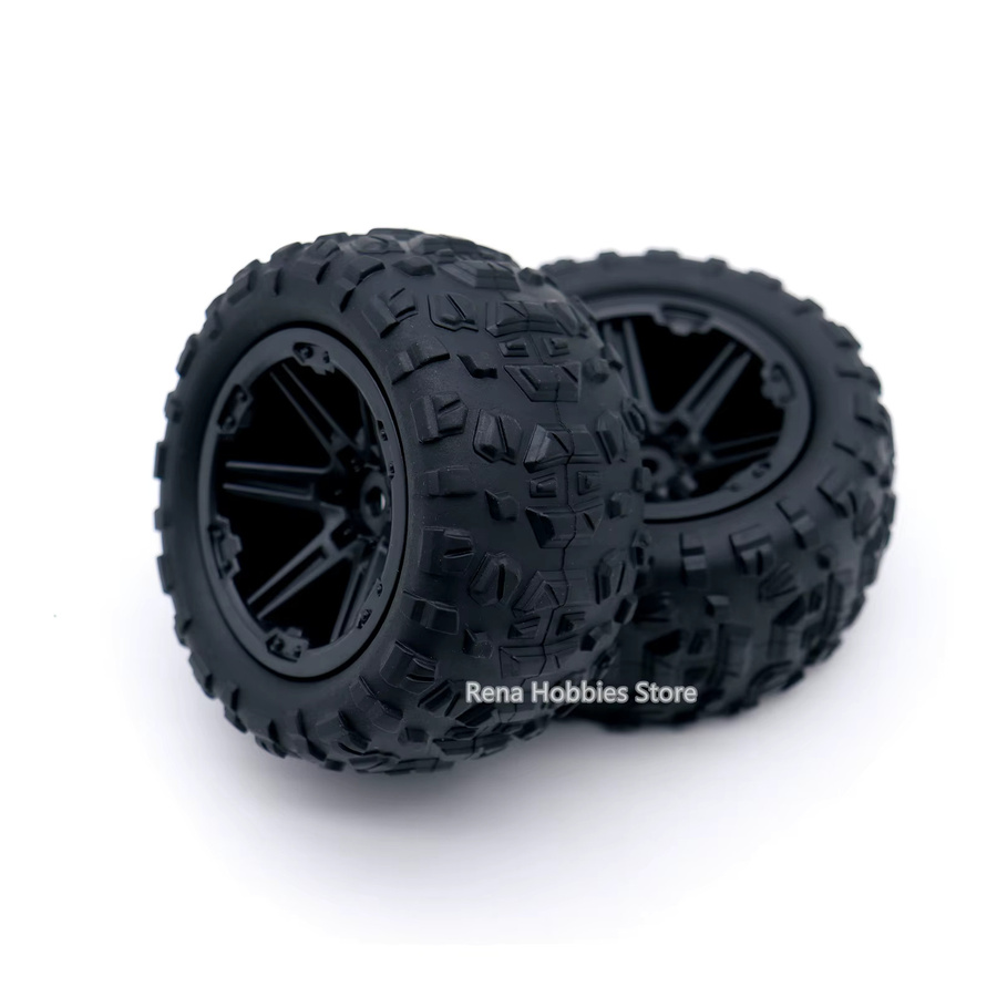 WLTOYS RC Auto Monster Truck Räder Upgrade-Teile, 4 Stück, 85mm Gummi-RC-Reifen mit 12mm Sechskant - Bild 2