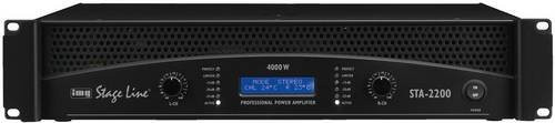 Stageline STA-2200 PA Verstärker in Schwarz mit 1100W RMS Leistung pro Kanal an 4 Ohm - Bild 1