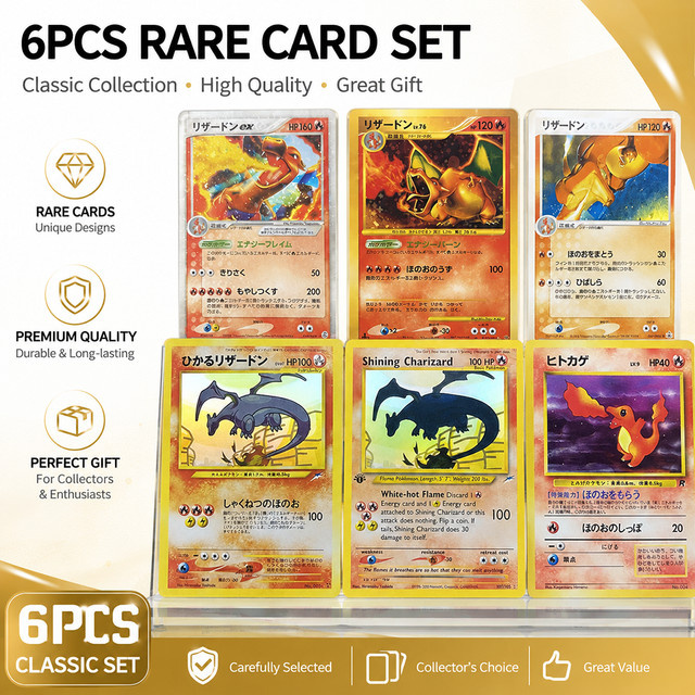 Keeppley Charizard Evolution, Sammelkarten-Set, 6-teiliges Set - Bild 1