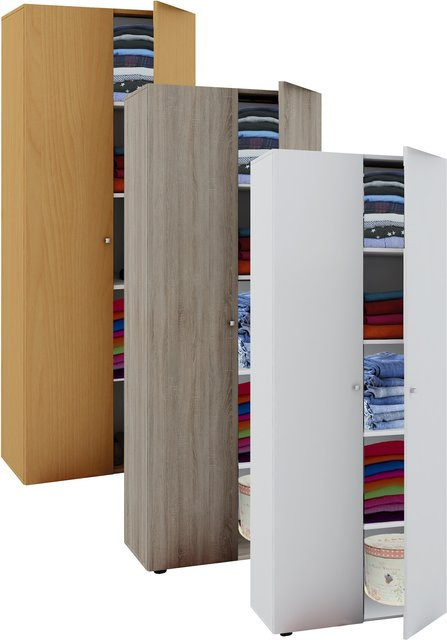VCM Holz Kleiderschrank Vandol mit 5 Fächern und 2 Drehtüren, B/T/H: 70 x 40 x 178 cm - Bild 1