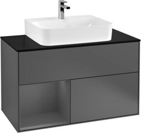 V&B Waschtischunterschrank Finion 100 in Anthrazit, Breite: 100 cm, Tiefe: 50,1 cm, Höhe: 50,1 cm - Bild 1