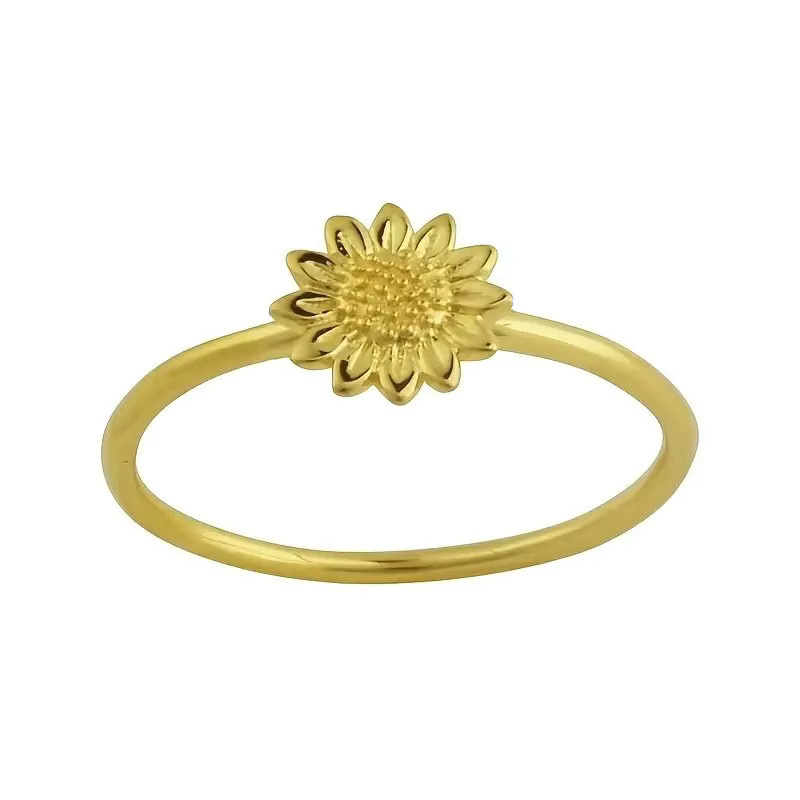 Huitan Sonnenblumen-Fingerring, Gold, Damen - Bild 2