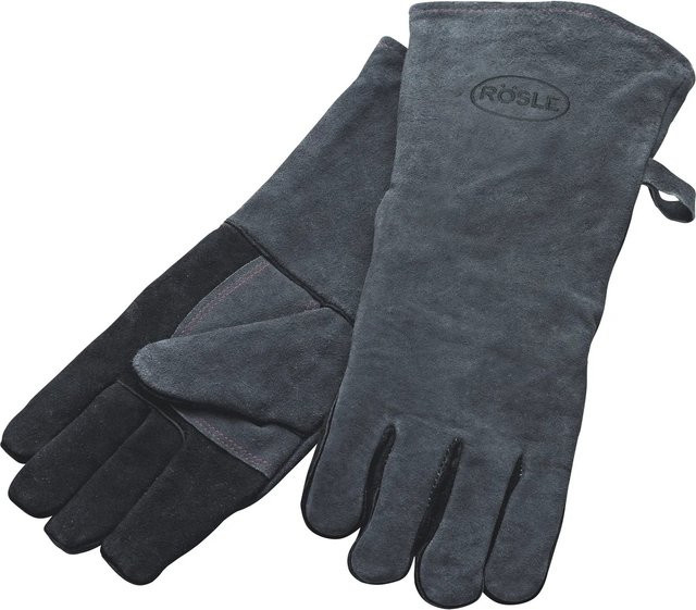 Rösle Grillhandschuhe aus Leder in Schwarz und Grau für Damen und Herren - Bild 1