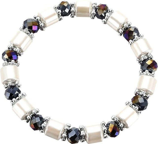 Magnetisches Hämatit-Armband, Acrylic-Perlen, Damen, gray - Bild 1