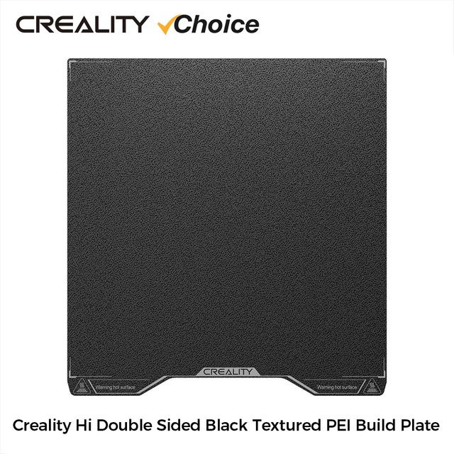 Creality Hi Doppelseitige PEI-Bauplatte, Schwarz, Strukturierte Oberfläche, Breite: 280 mm, Tiefe: 265 mm - Bild 1