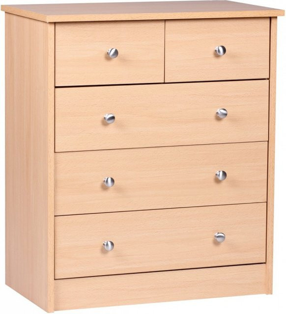 WOHNLING Kommode Buche in Braun mit 5 Schubladen, B/H/T: 60 x 70 x 35 cm - Bild 1