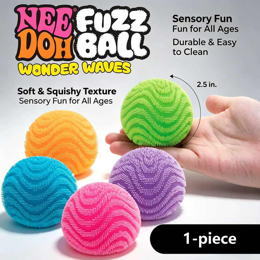 Schylling Fuzz Ball, Weicher Flauschiger Stressball, Quetschspielzeug - Bild 5