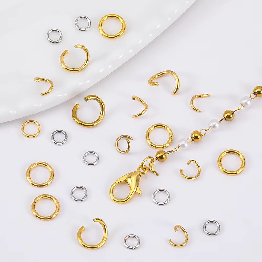 MOONMADE Biegeringe Edelstahl, Gold, 3-8 mm, Unisex - Bild 2