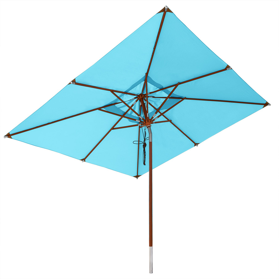anndora Holz Sonnenschirm Himmelblau, knickbar, B/T/H: 300 x 300 x 276 cm - Bild 1