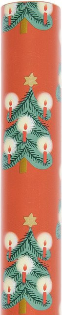 Rico Design Paper Poetry Geschenkpapier Tannenbäume Rot B: 70 cm, L: 200 cm - Bild 1