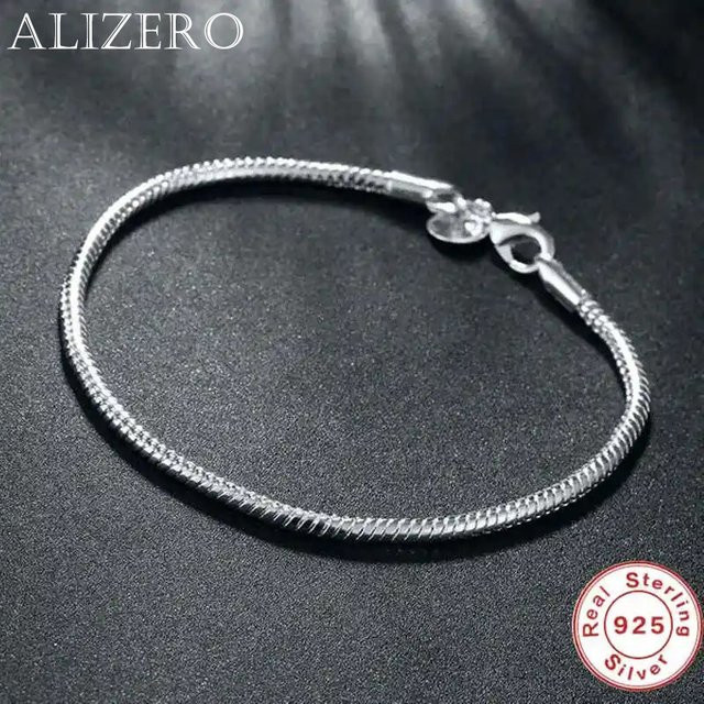 ALIZERO Schlangenkette 925 Silber, 3 mm, Damen - Bild 1
