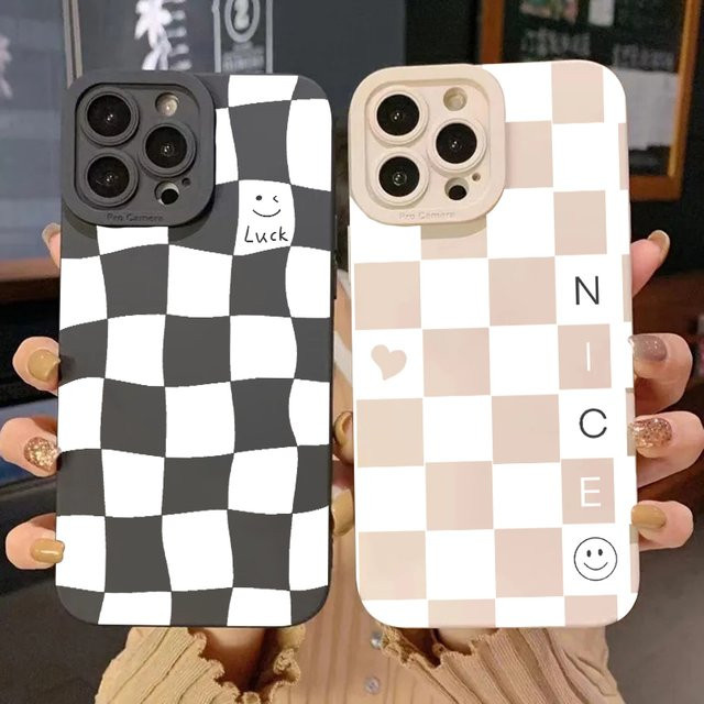 Stoßfeste Silikon Handyhülle mit Gitter-Design für Apple iPhone (verschiedene Modelle), Weiß - Bild 1