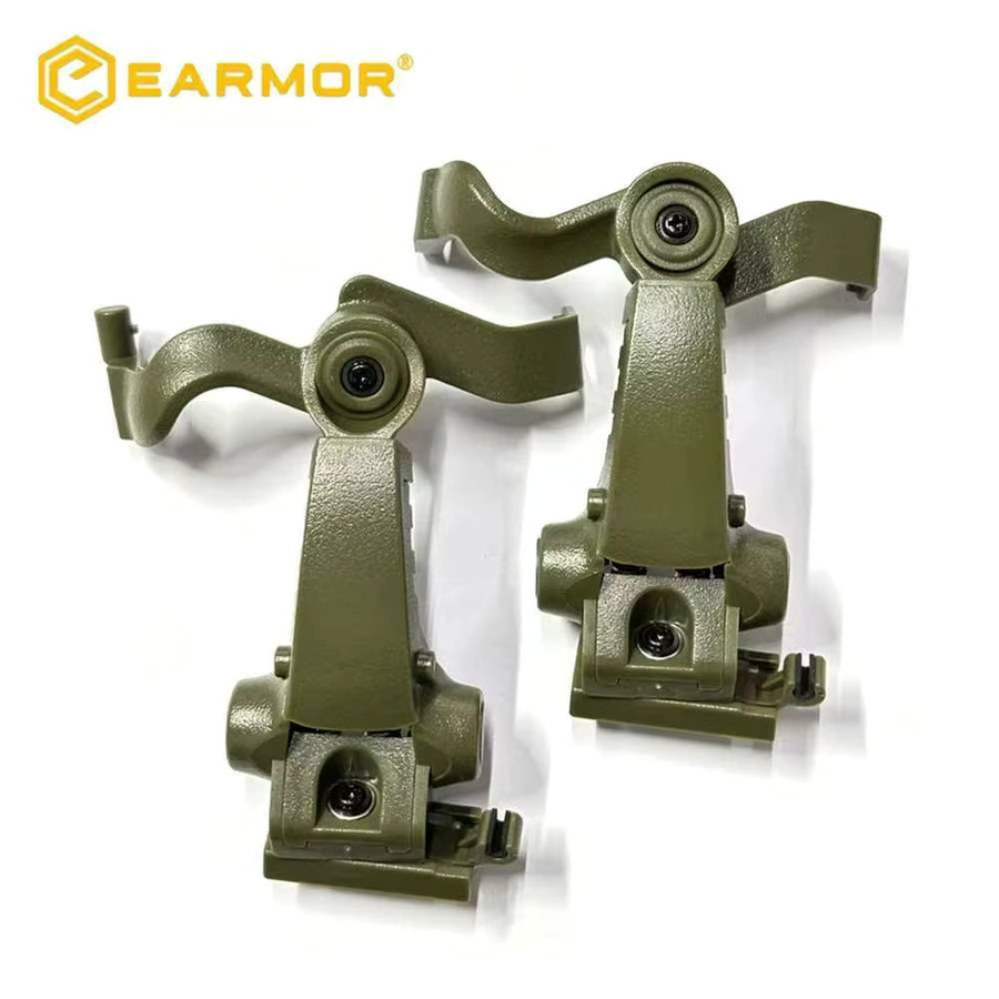 EARMOR M16C Taktisches Headset ARC Helmschienen Adapter-Befestigungsset für M31/M32 und M31H/M32H Headsets in Sand oder Green - Bild 1